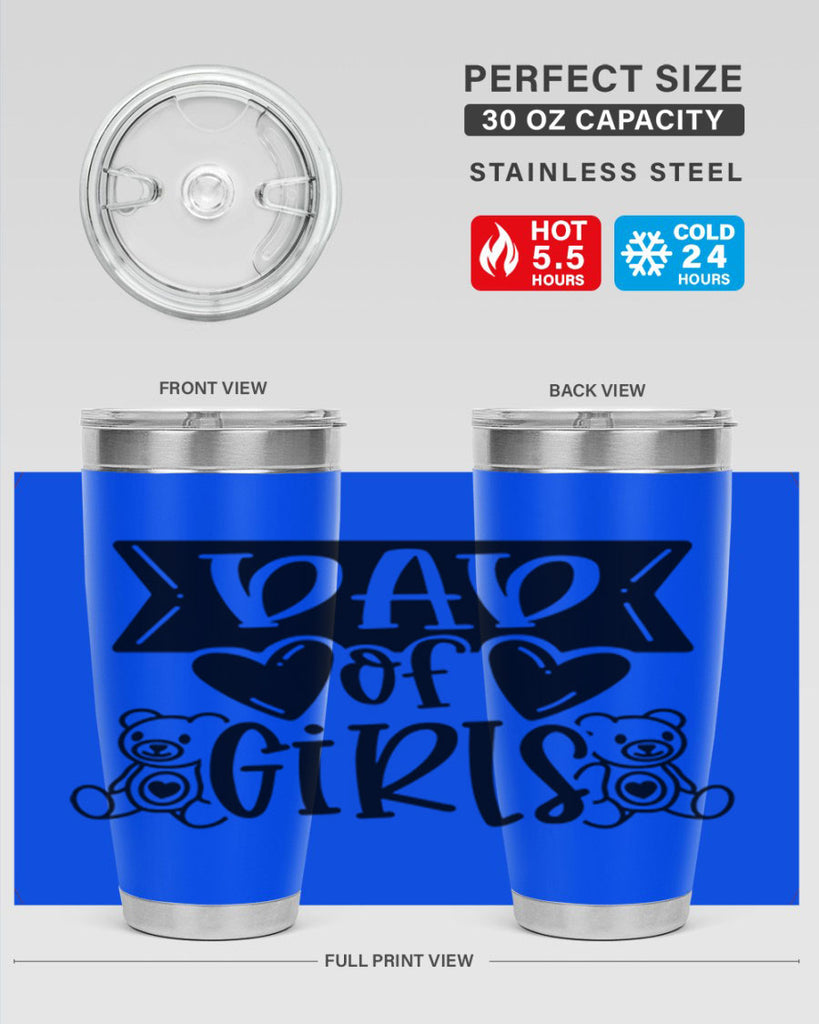 dad of girls 60#- fathers day- Tumbler