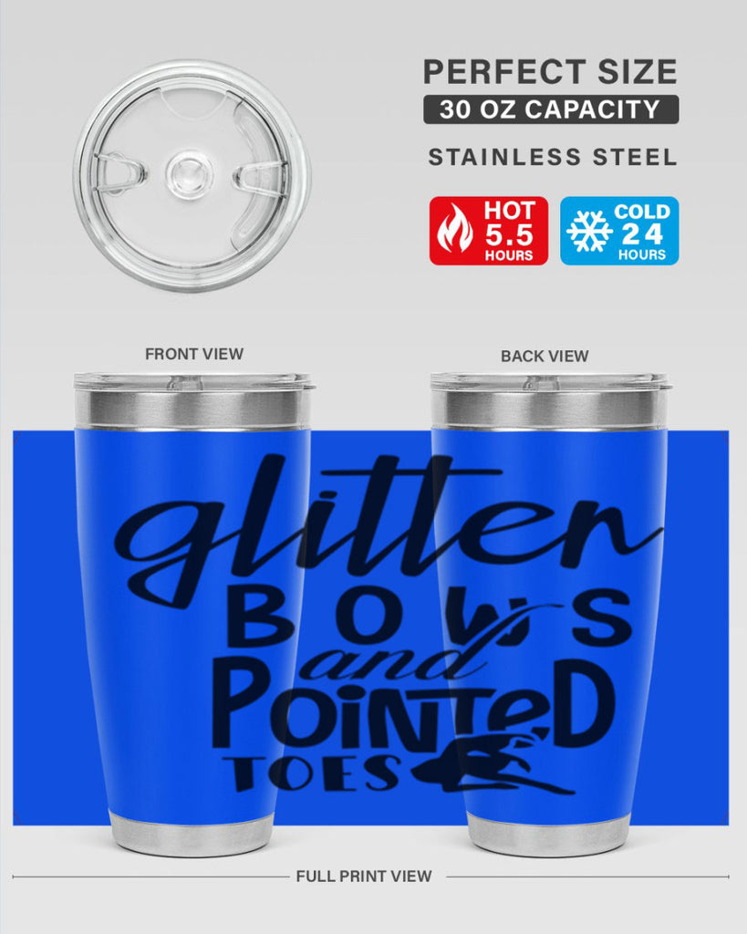 glitter bows and pointed toes 42#- ballet- Tumbler