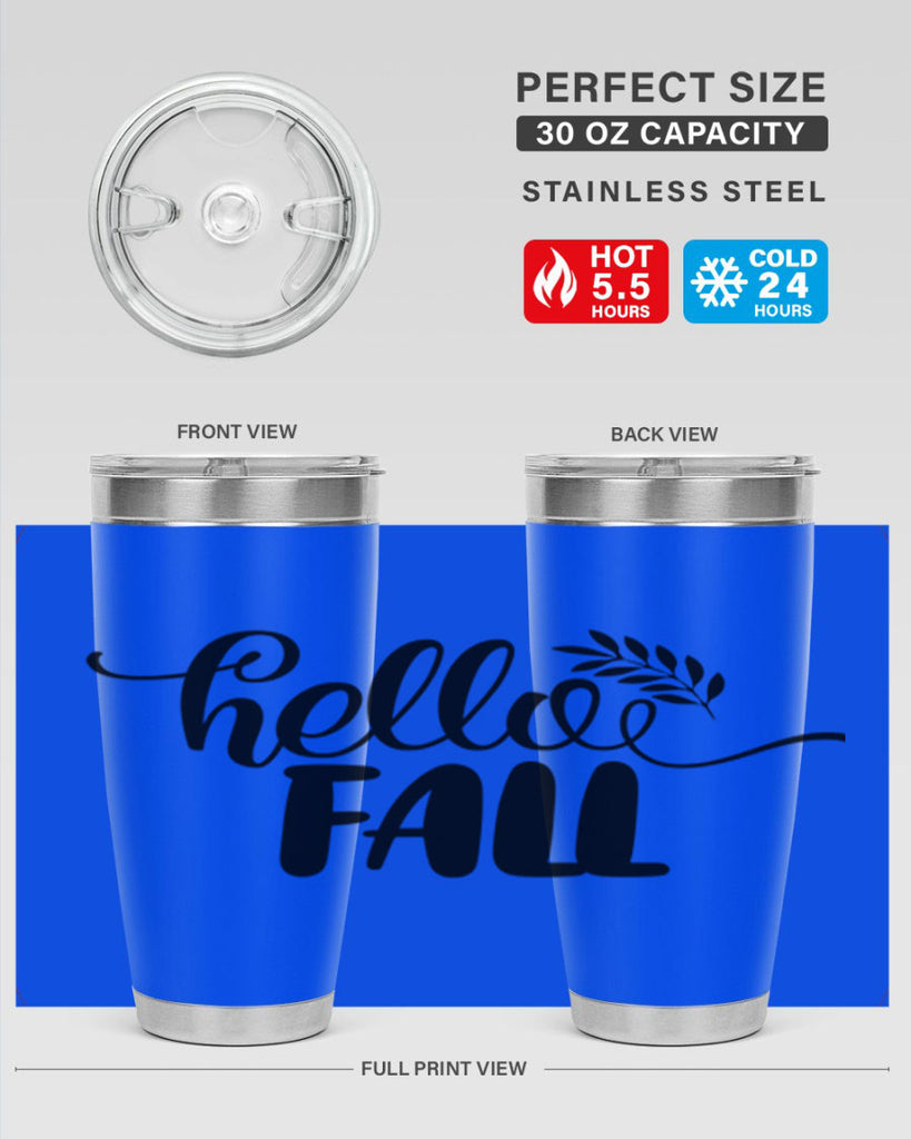 hello fall 54#- thanksgiving- Tumbler