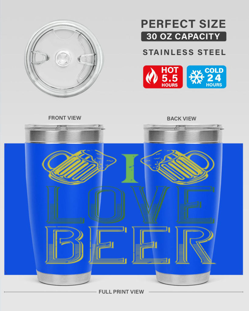 i love beer Style 134#- St Patricks Day- Tumbler