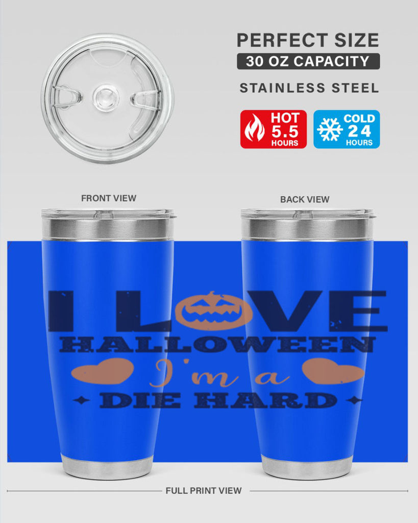 i love halloween im a die hard 150#- halloween- Tumbler
