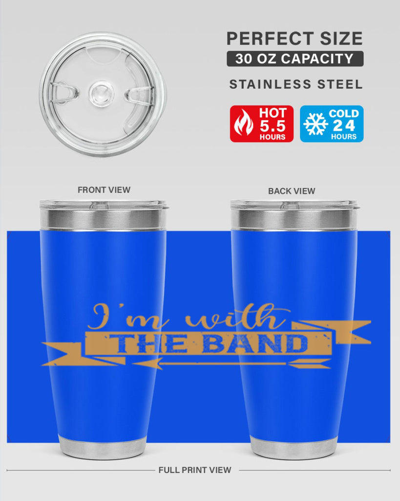 i’m with the band 58#- mardi gras- Tumbler