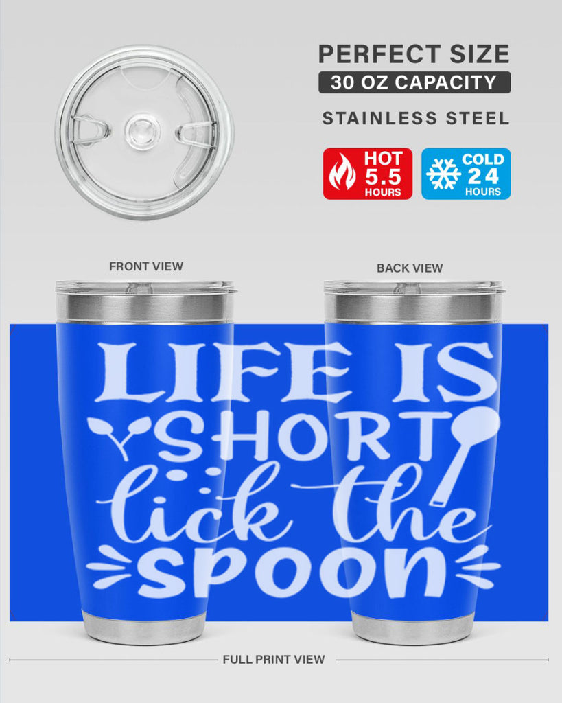life is short lick the spoon 24#- kitchen- Tumbler