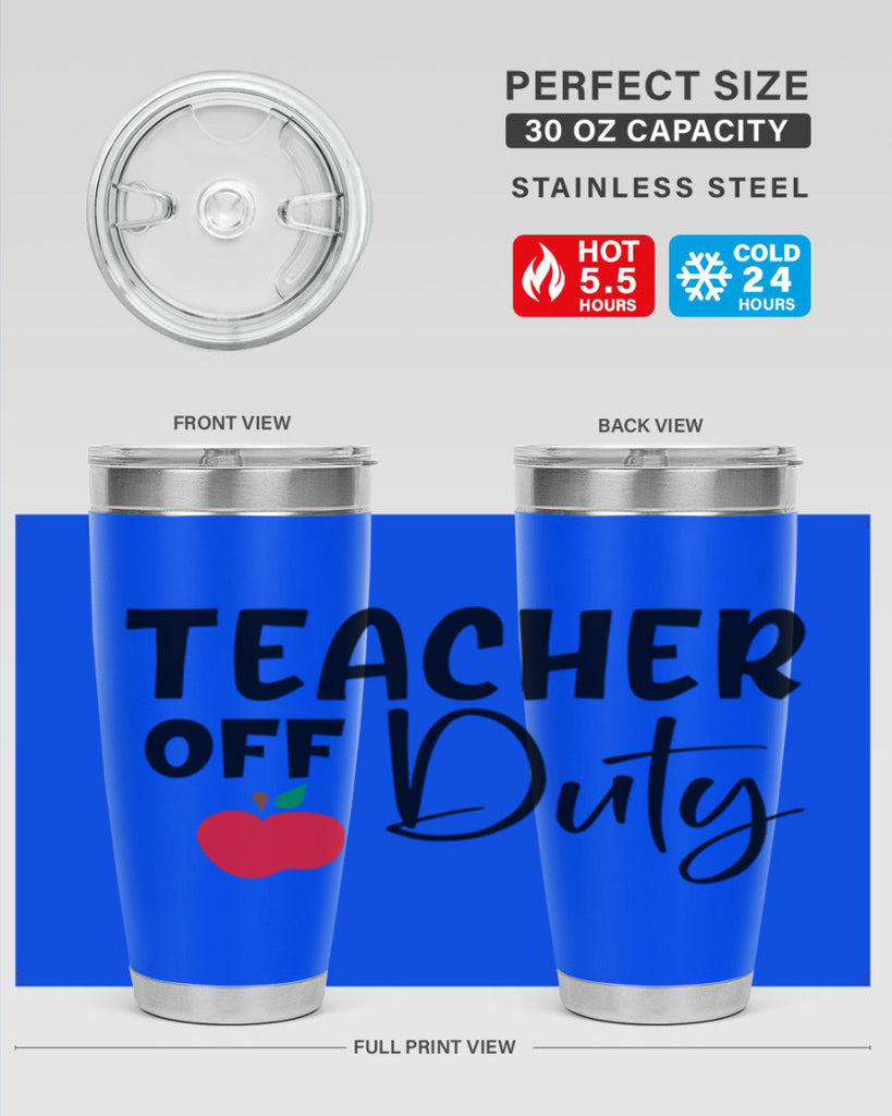 teacher off duty Style 140#- teacher- tumbler