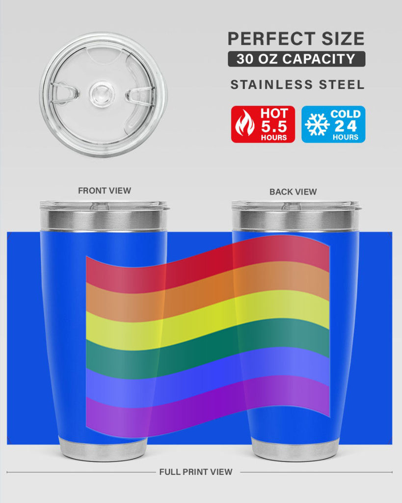 wavy rainbow flag 1#- lgbt- Tumbler