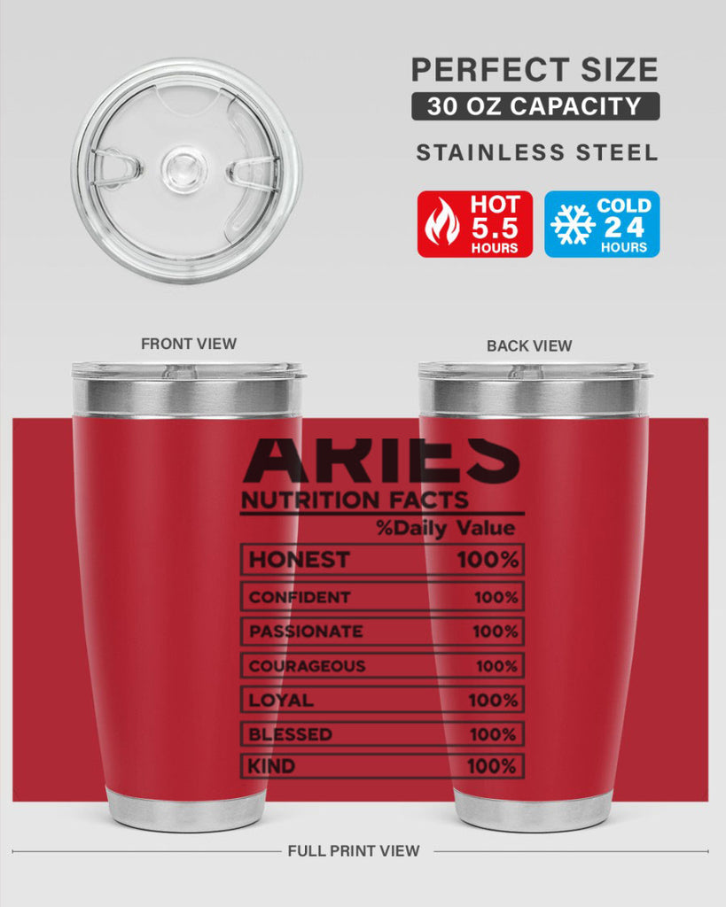 Aries Nutrition Facts 97#- zodiac- Tumbler