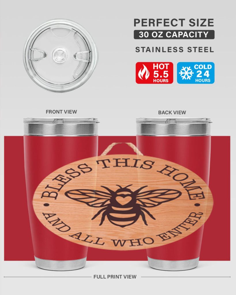 Bless this Home Bee Mockup58#- spring- Tumbler