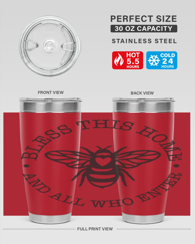 Bless this Home Bee59#- spring- Tumbler