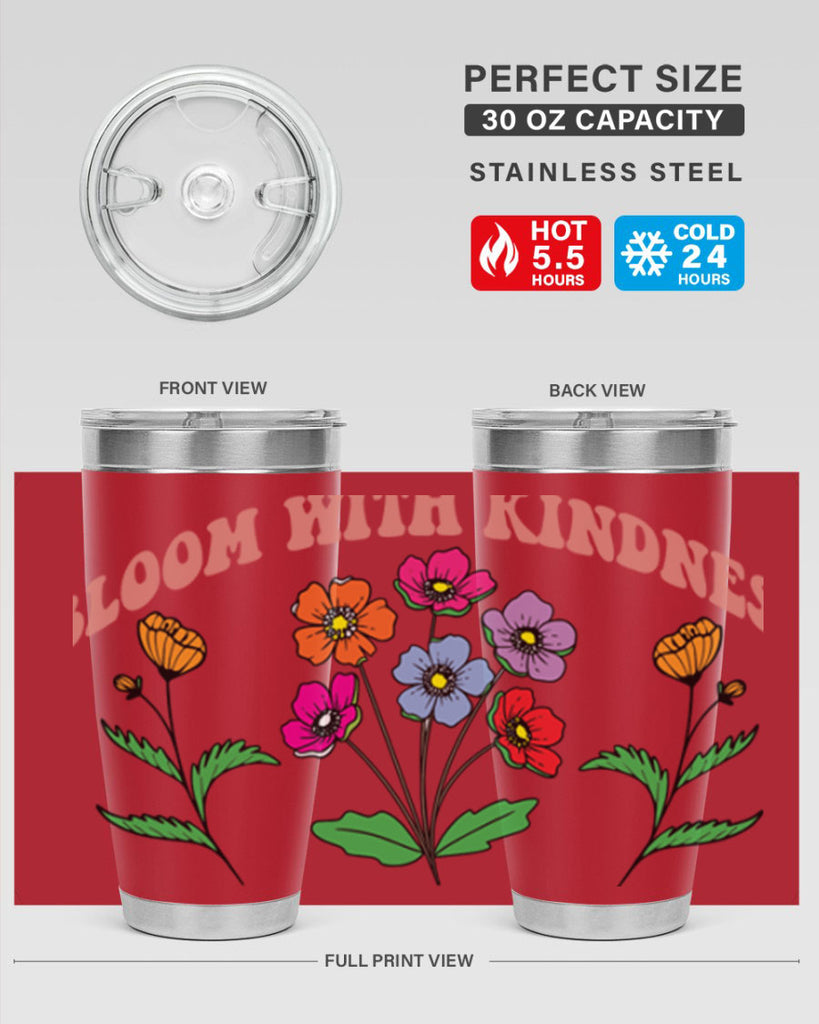 Bloom with Kindness  92#- spring- Tumbler