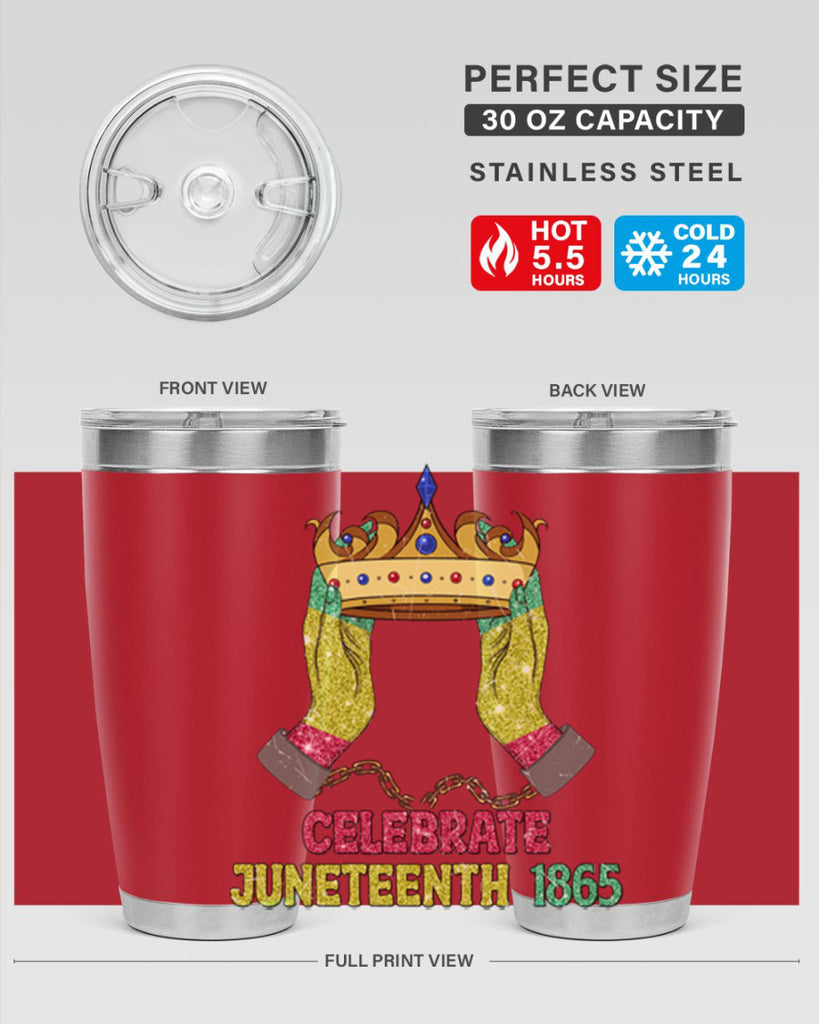 Celebrate Juneteenth 1865 Crown Designs 2#- Juneteenth- tumbler