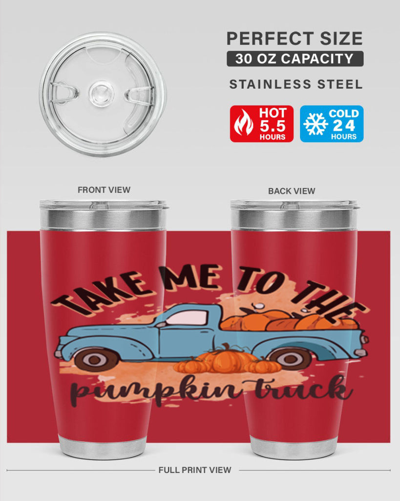 Fall Pumpkin Truck 128#- fall- Tumbler