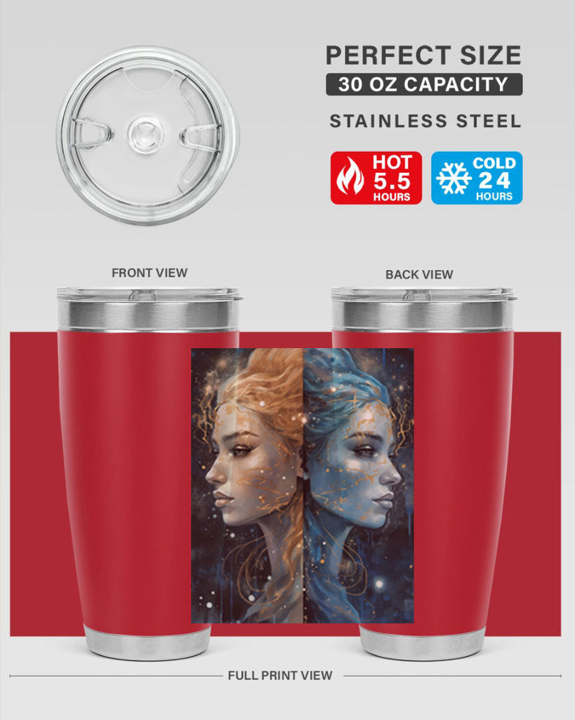 Gemini 56#- zodiac- Tumbler
