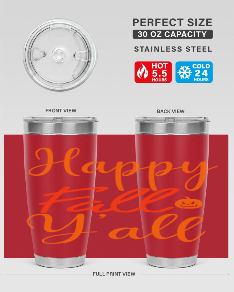 Happy Fall Yall Design 233#- fall- Tumbler