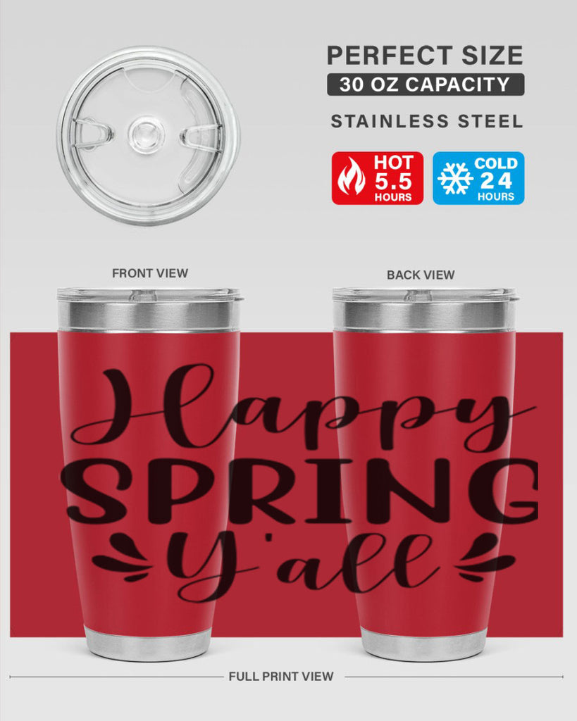 Happy Spring Y'all 163#- spring- Tumbler