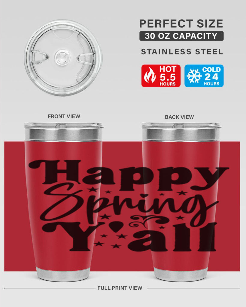 Happy Spring Y'all 164#- spring- Tumbler