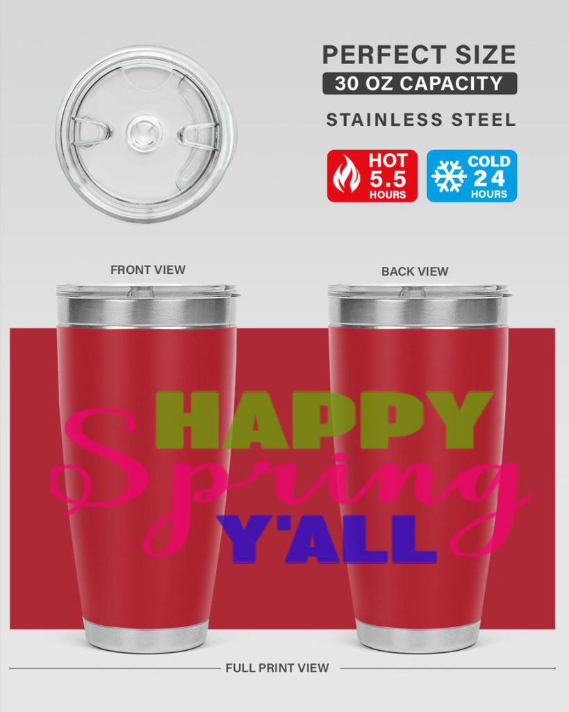 Happy Spring Y'all 168#- spring- Tumbler