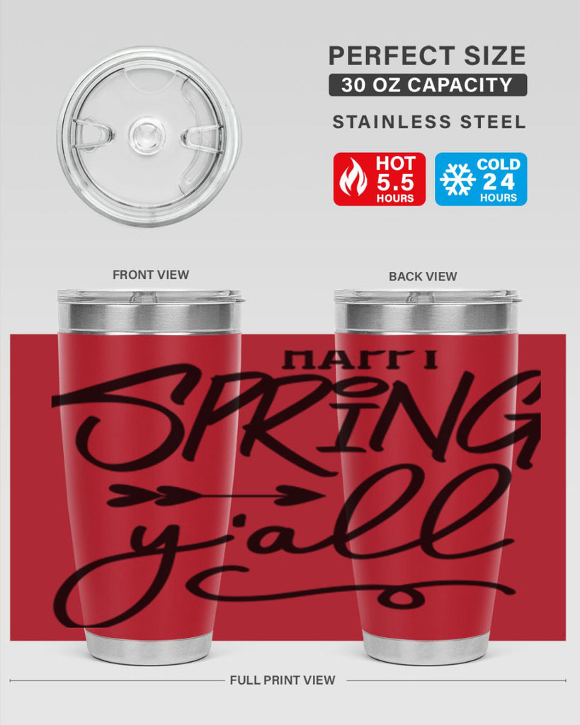 Happy Spring Y'all169#- spring- Tumbler