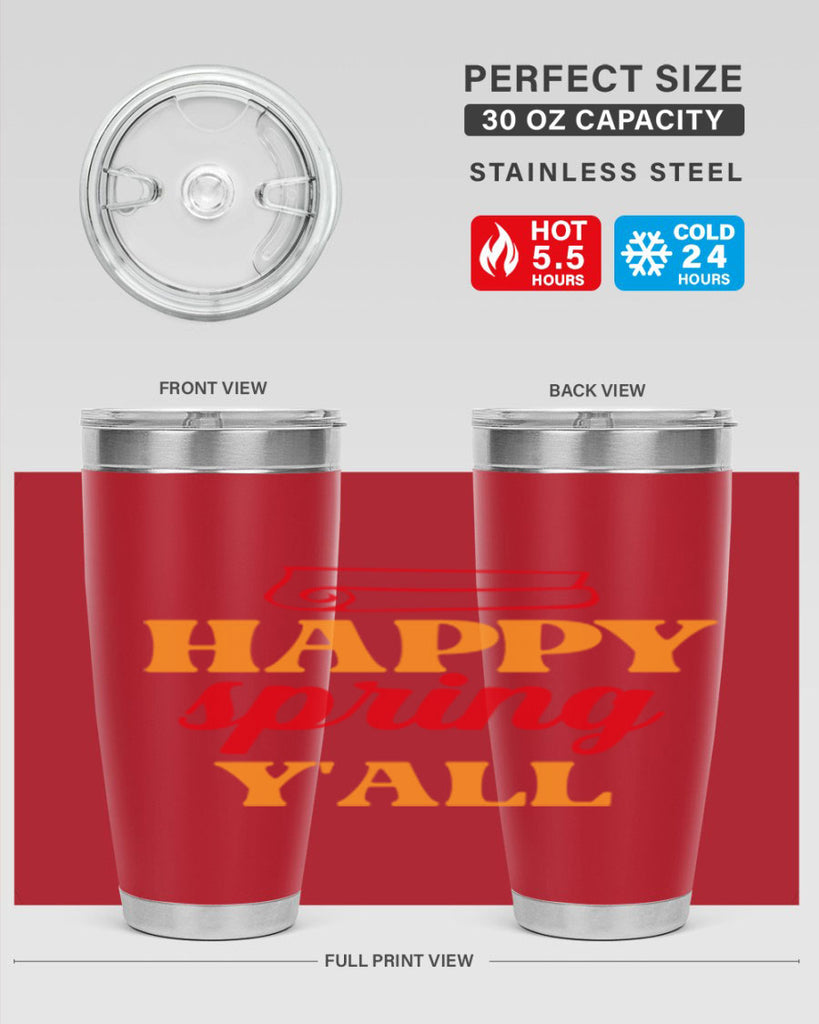 Happy spring y'all 166#- spring- Tumbler