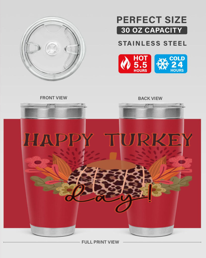 Happy turkey day 253#- fall- Tumbler