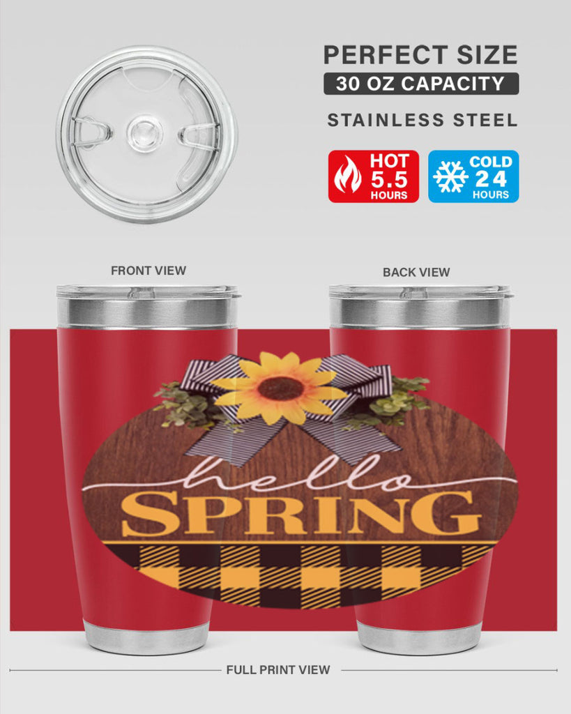 Hello Spring plaid Mockup 204#- spring- Tumbler