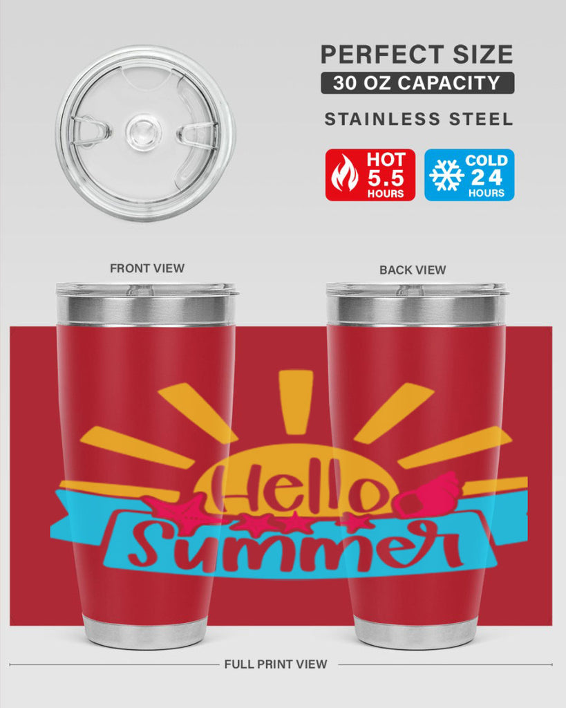Hello Summer Style 38#- summer- Tumbler