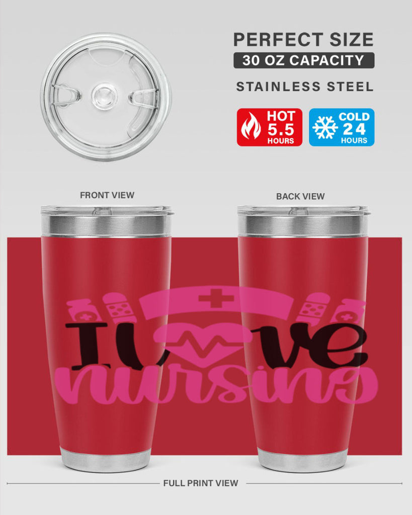 I Love Nursing Style Style 171#- nurse- tumbler
