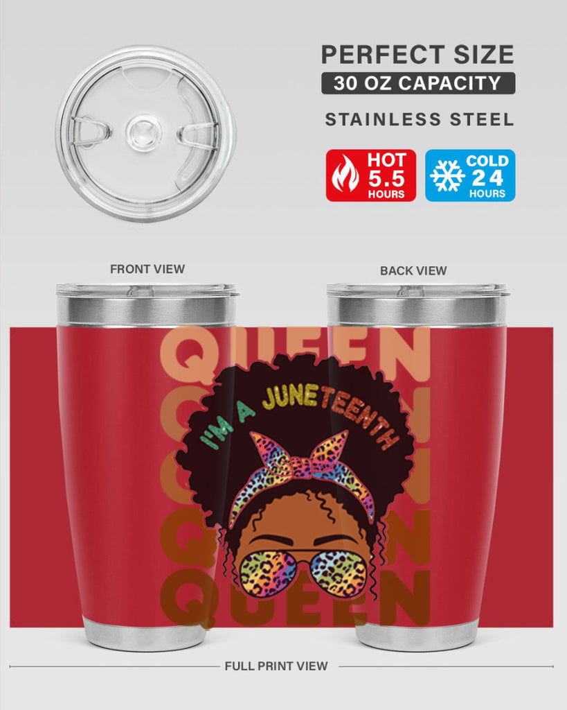 Juneteenth Queen Swag Black Melanin Png 26#- Juneteenth- tumbler