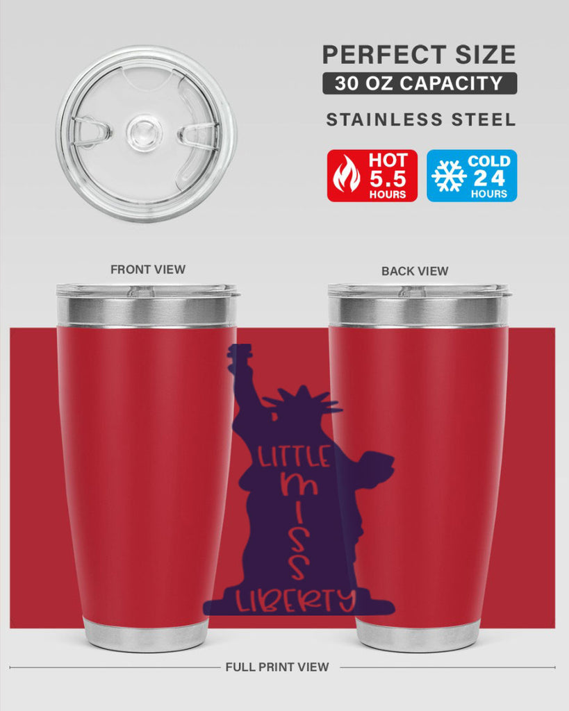 Little Miss Liberty Style 163#- Fourt Of July- Tumbler