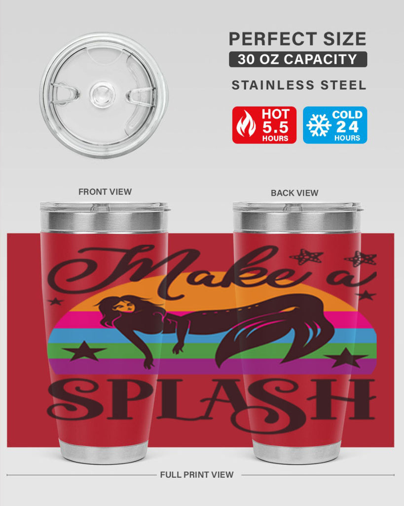 Make a splash 313#- mermaid- Tumbler