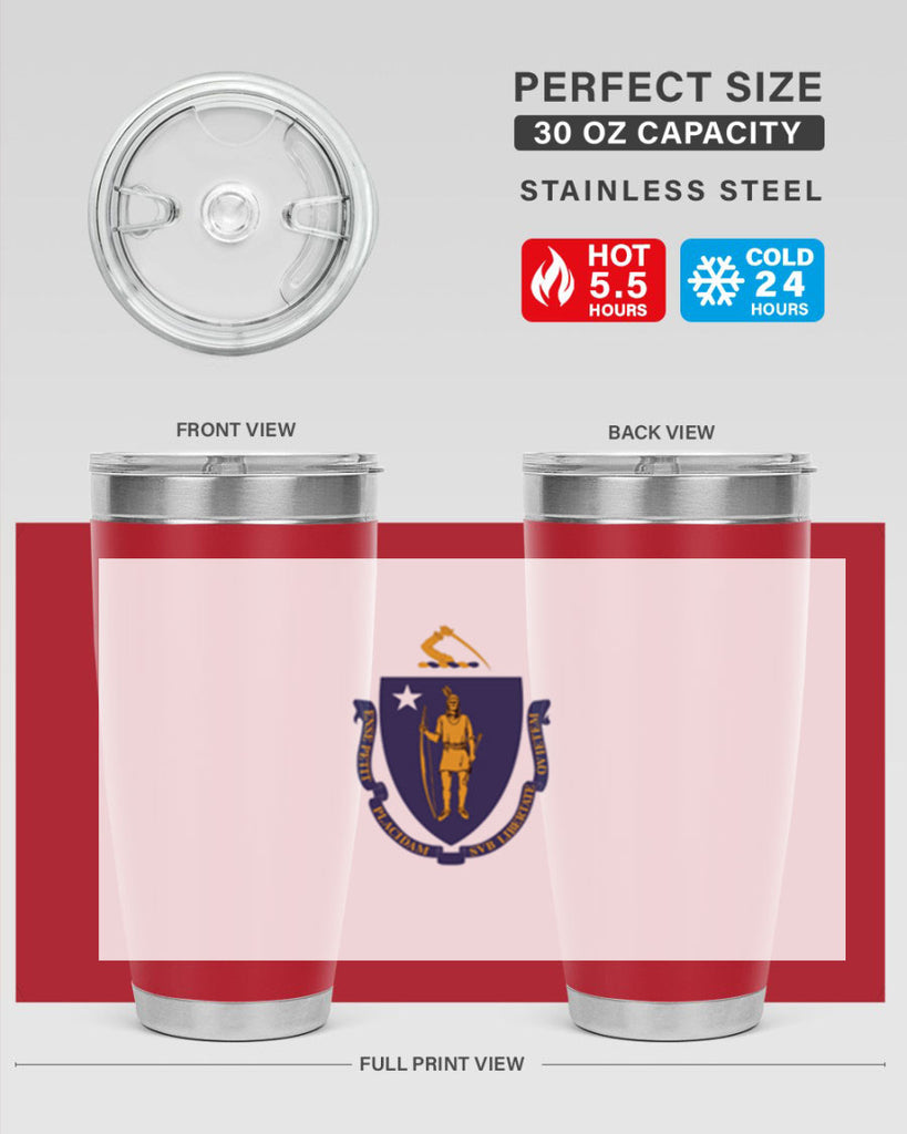 Massachusetts 31#- Us Flags- Tumbler