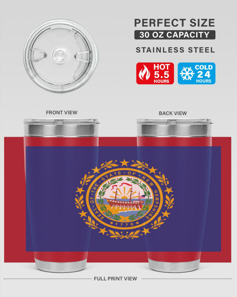 New Hampshire 23#- Us Flags- Tumbler