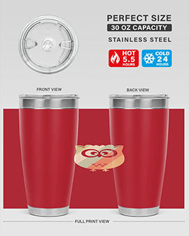 Owl Retro Style Vintage A TurtleRabbit 15#- owl- Tumblers