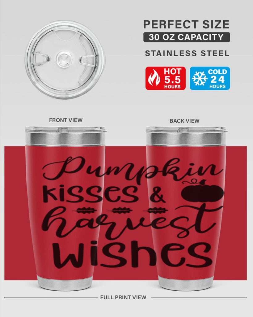 Pumpkin Kisses Harvest Wishes 525#- fall- Tumbler