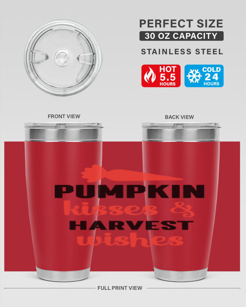 Pumpkin kisses harvest wishes 524#- fall- Tumbler