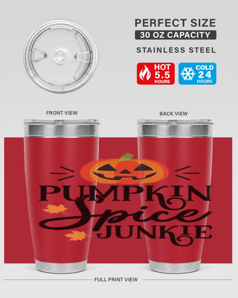 Pumpkinspicejunkie 568#- fall- Tumbler