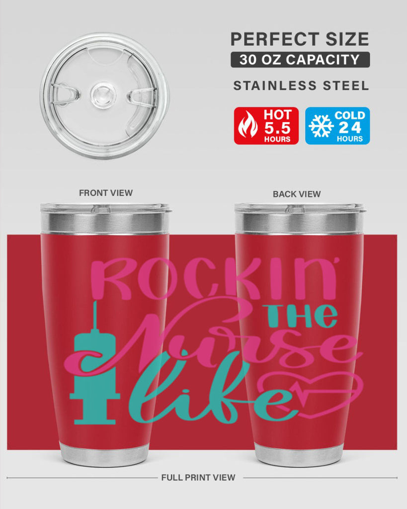 Rockin The Nurse Life Style Style 55#- nurse- tumbler