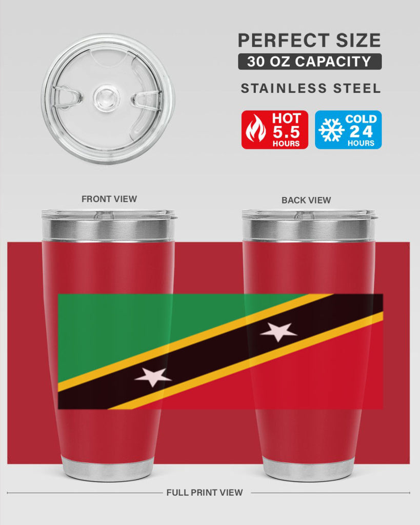 Saint Kitts and Nevis 52#- world flags- Tumbler