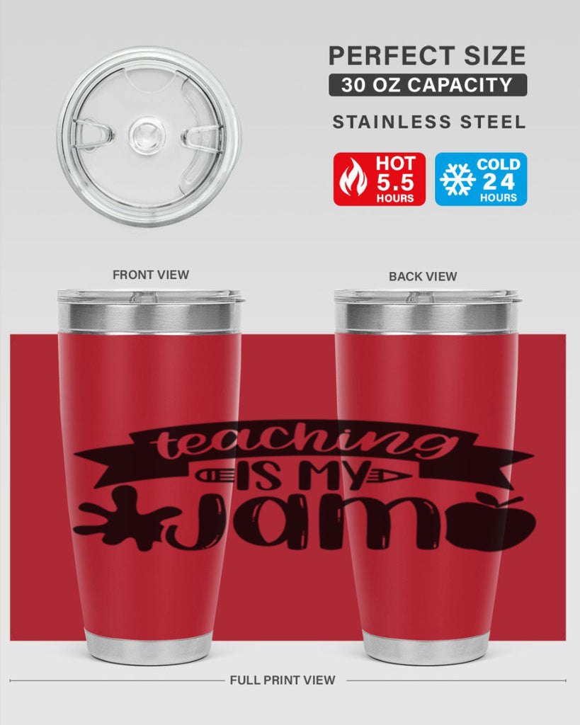 Teaching Is My Jam Style 40#- teacher- tumbler