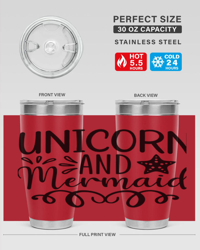Unicorn And Mermaid 658#- mermaid- Tumbler