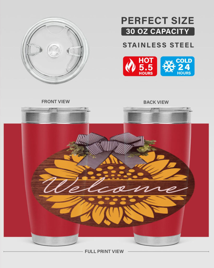 Welcome Sunflower Mockup584#- spring- Tumbler
