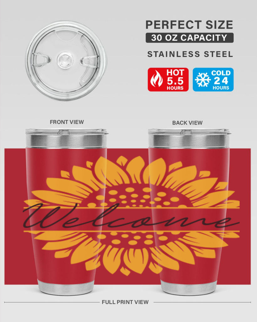 Welcome Sunflower585#- spring- Tumbler