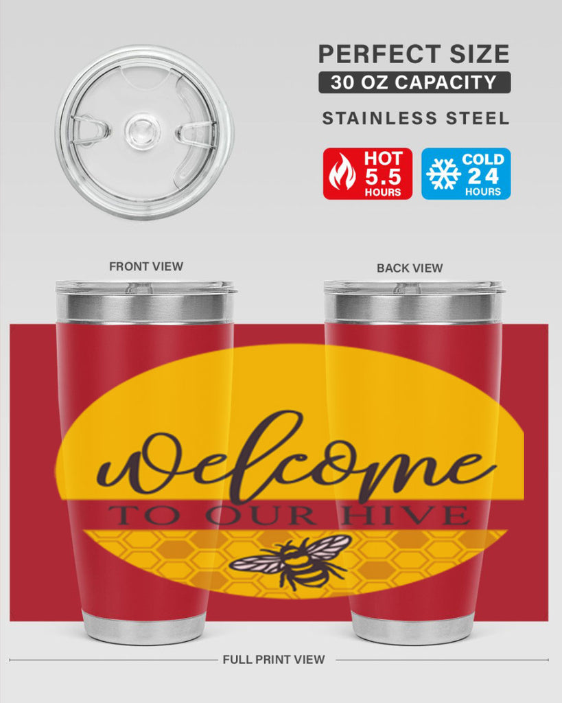 Welcome to our Hive complete yellow590#- spring- Tumbler