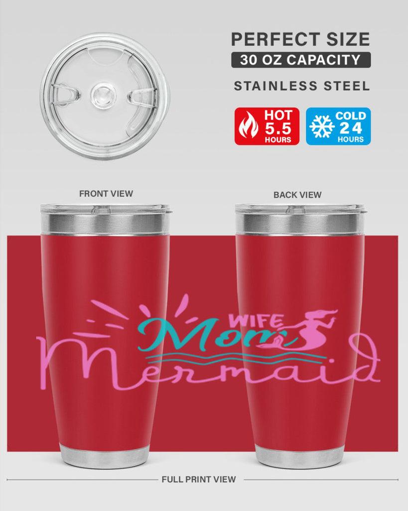 Wife Mom Mermaid 672#- mermaid- Tumbler