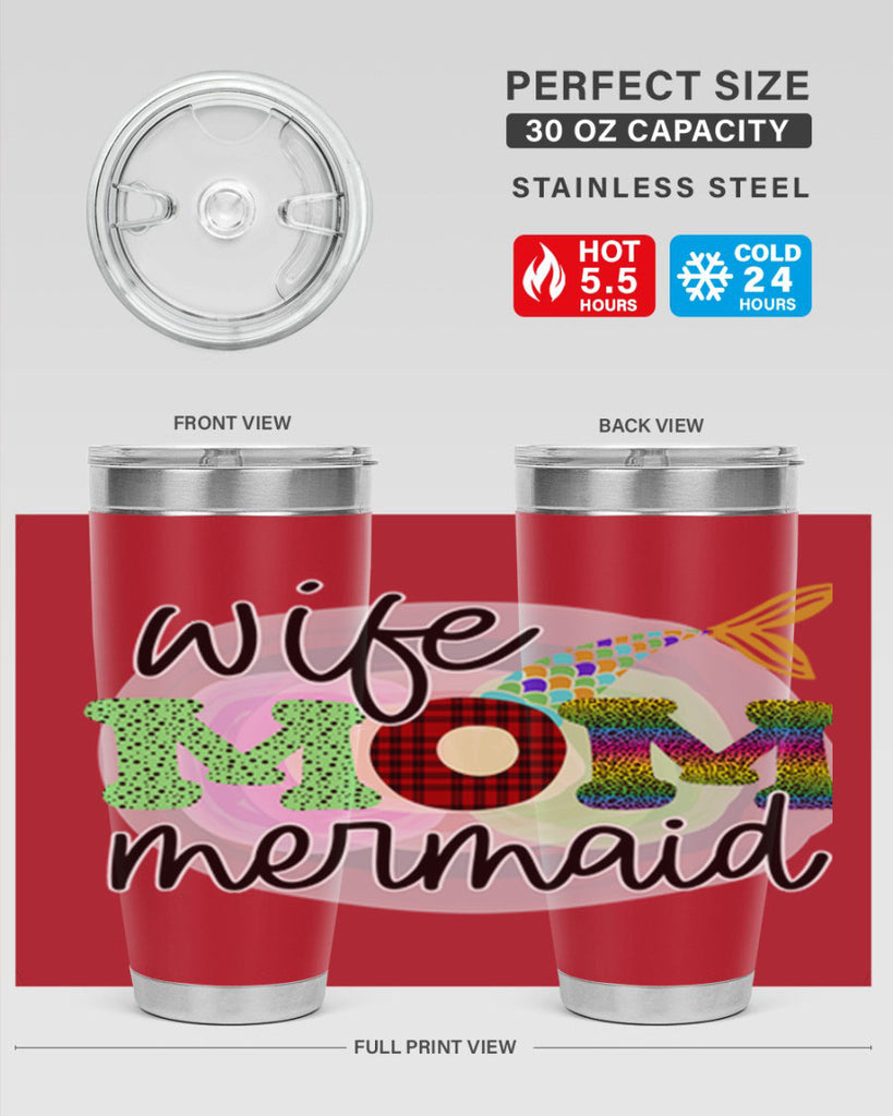 Wife Mom Mermaid 674#- mermaid- Tumbler