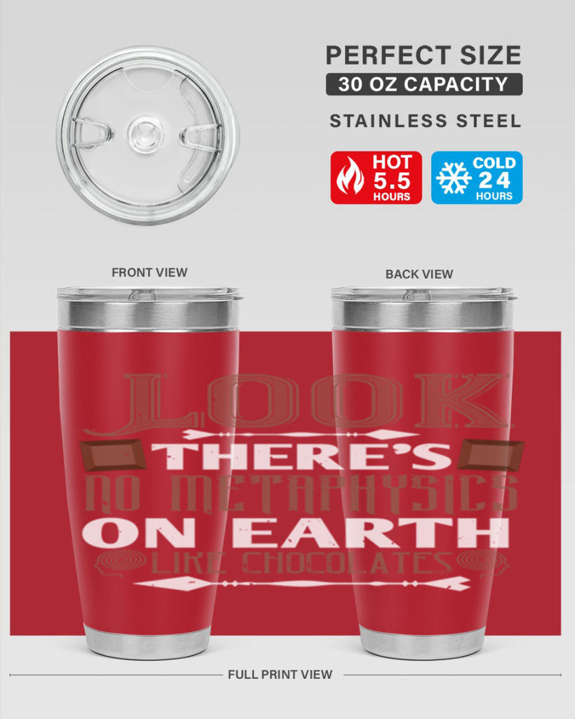 “look theres no metaphysics on earth like chocolates” 5#- chocolate- Tumbler