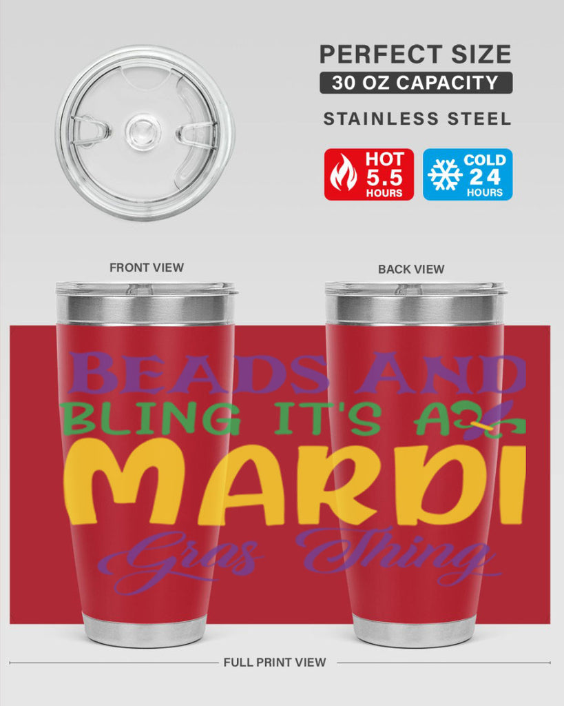 beads and bling its a mardi gras thing 86#- mardi gras- Tumbler