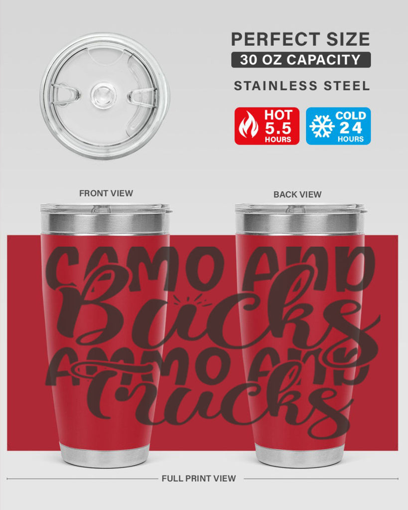 camo and bucks ammo and trucks 18#- hunting- Tumbler