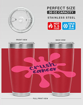 crush cancer Style 14#- breast cancer- Tumbler