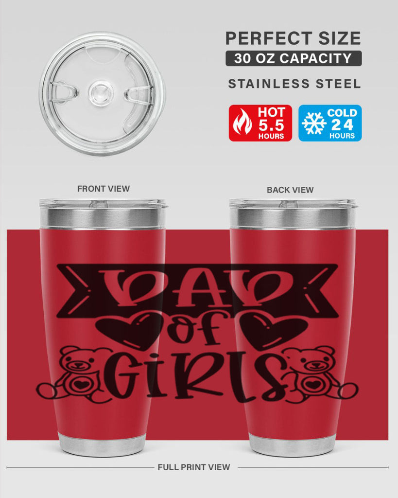 dad of girls 60#- fathers day- Tumbler