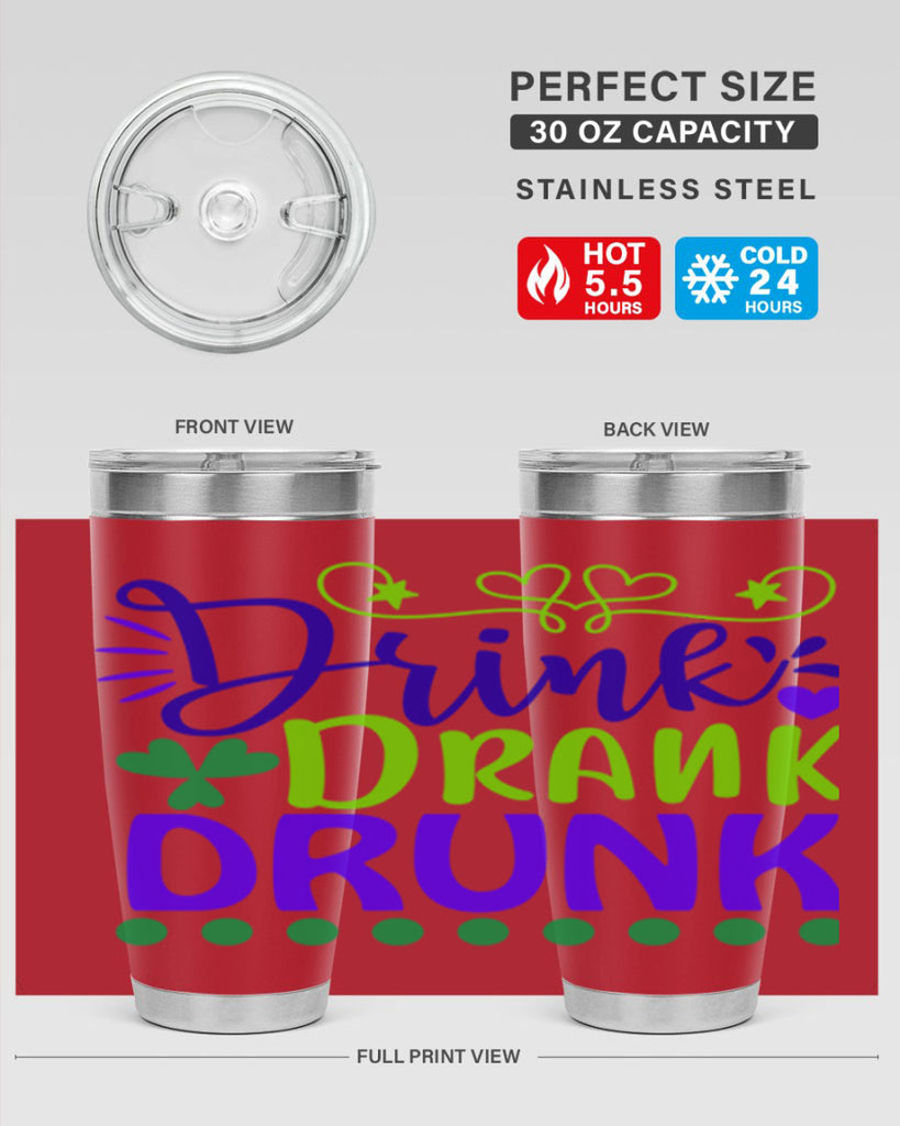 drink drank drunk 22#- mardi gras- Tumbler